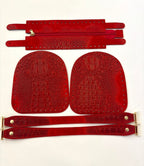 Bauletto laterali in pelle stampa cocco cerniera e manici