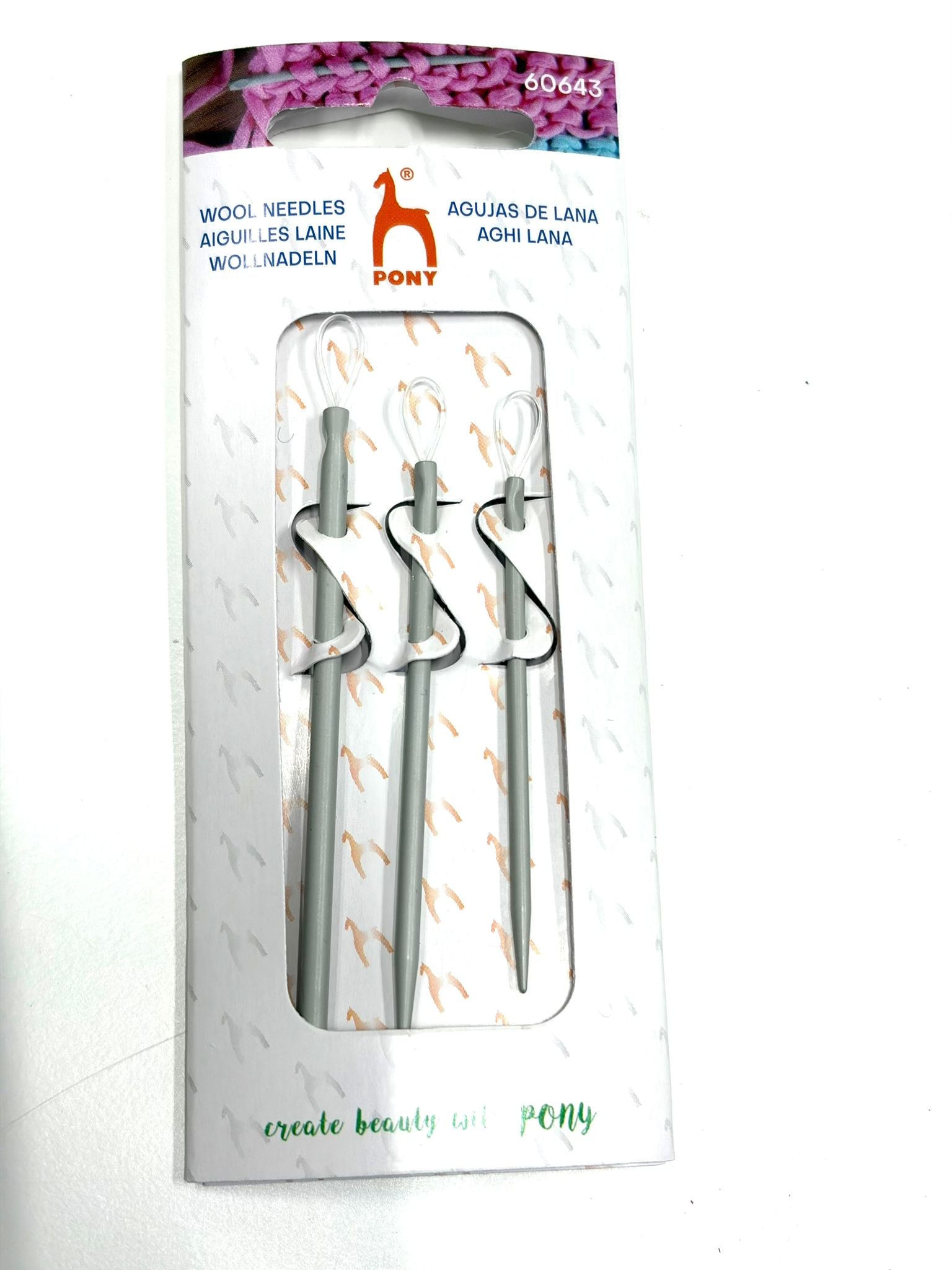 Aghi per lana tira fettuccia pacchetto da 3