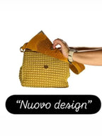 Patta Cm 26x20 in pelle con fondo stampa cocco scamosciata