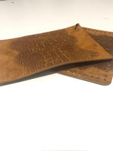 Patta Cm 26x20 in pelle con fondo stampa cocco scamosciata